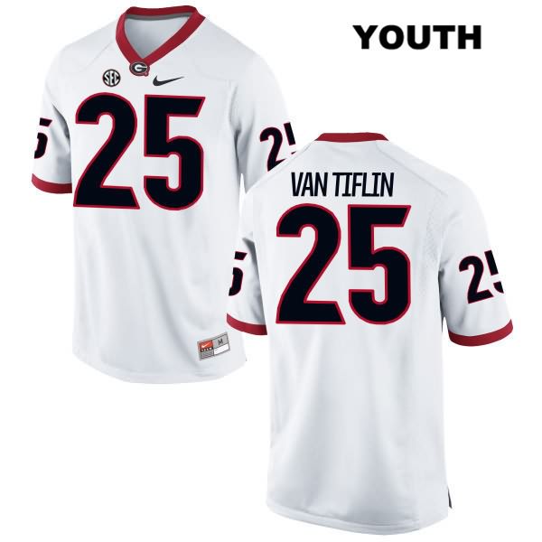 Georgia Bulldogs Youth Steven Van Tiflin #25 NCAA Authentic White Nike Stitched College Football Jersey GOC6356QO